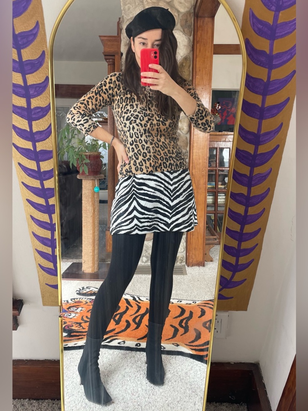 90s Zebra Mini Skirt!
